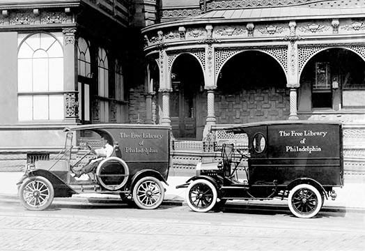 Free Library of Philadelphia Vans - Canvas Poster 20" x 30"