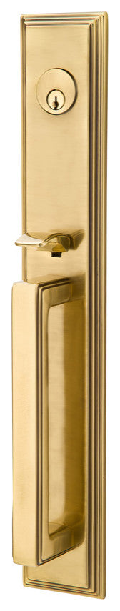 Emtek Melrose Entry Handle Set With Astoria Knob, Antique Brass Finish
