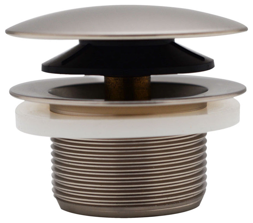 Mushroom Tip Toe Tub Trim Set With Floating Faceplate, Stainless Steel