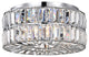 Abigil 4-Light Chrome Crystal Glass Prism Flush Mount