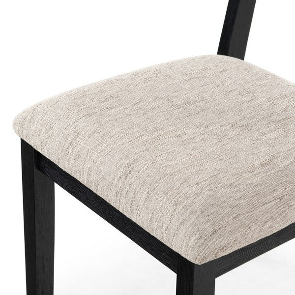 Safavieh Couture Bellalexa Wood Dining Chair, Black/Light Grey