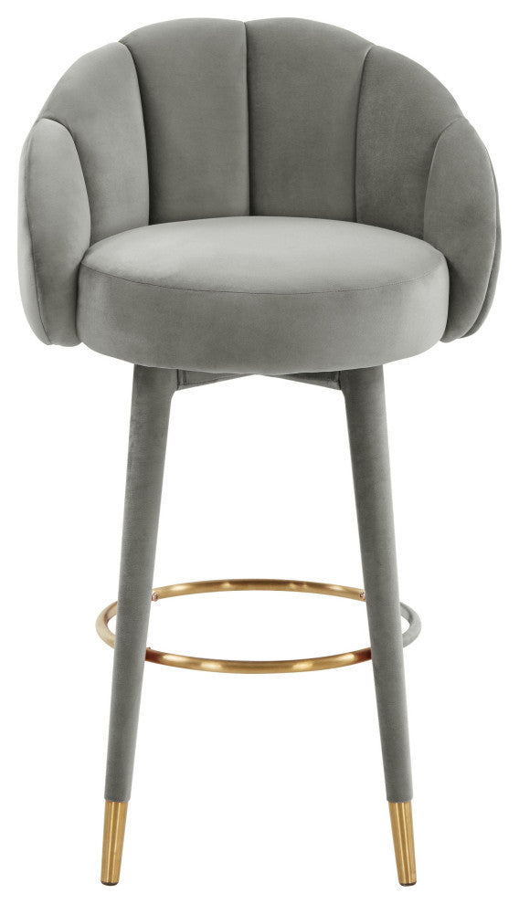 Myla Light Grey Swivel Bar Stool