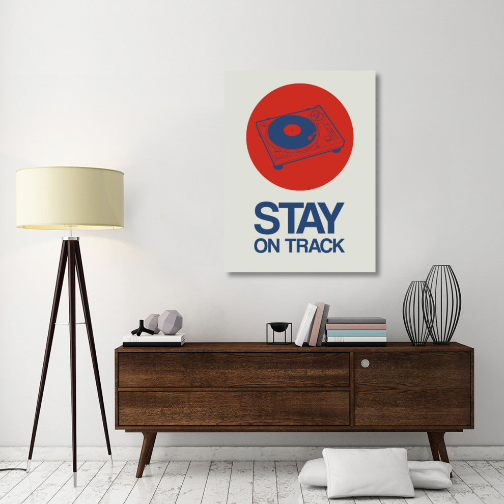"Stay On Track Record Player 1" Fine Art Print