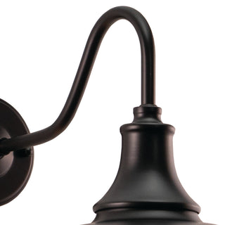 Dorado 1 Light Barn Outdoor Wall Lantern, Dark Bronze/Light Gold, 9"x9"x13"