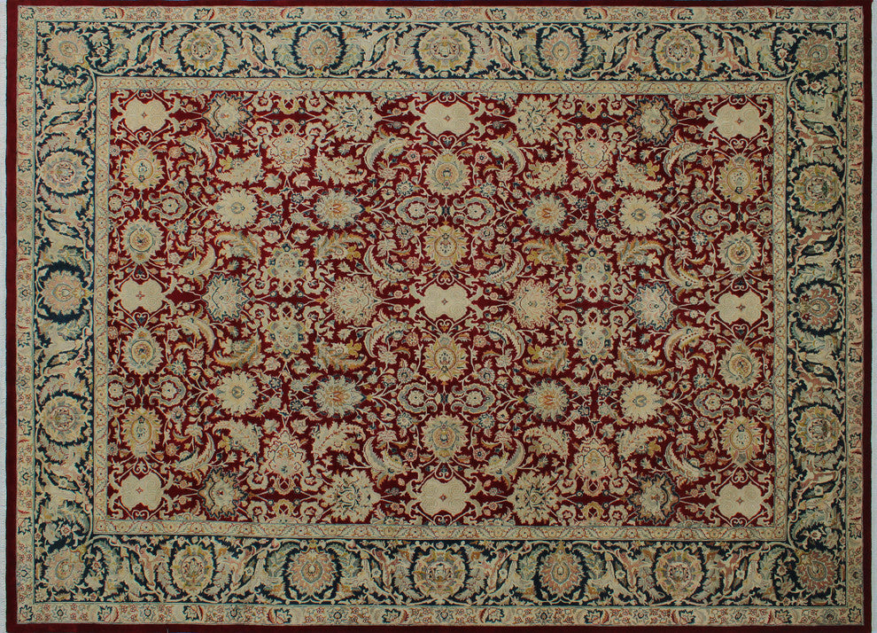 Pak-Persian Agra Red Rug, 9'0x12'3