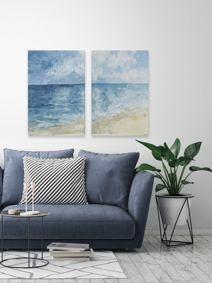 Ombre Sea Diptych, 16"x12"