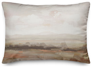 Peachy Abstract Landscape Pillow 14x20 Spun Poly Pillow