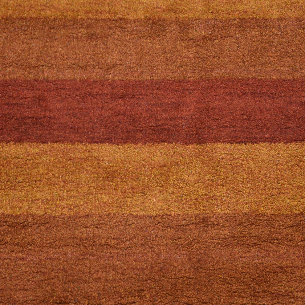 HAND KNOTTED LOOM SILK ECO-FRIENDLY RUGS-8'x10',Rectangle,Orange,Contemporary