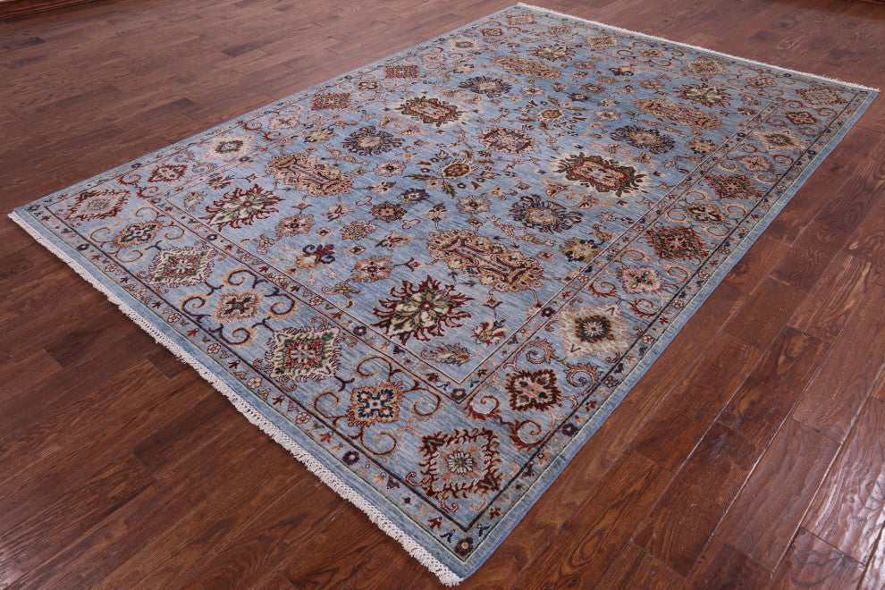 6' 10" X 10' 0" Hand-Knotted Persian Tabriz Wool Rug Q11316