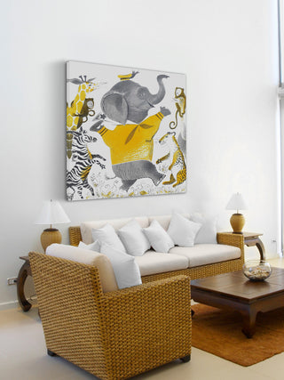 "Wild Animals" Painting Print on Canvas by Curtis