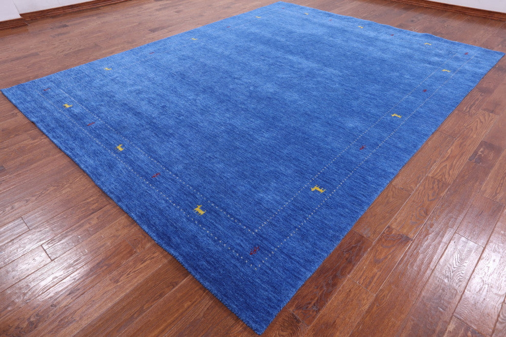 9' 0" X 12' 0" Persian Gabbeh Handmade Rug Q4365