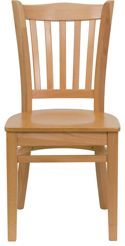 Flash Furniture Hercules Vertical Slat Back Restaurant Dining Chair