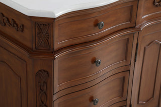 Bathroom Vanity, Teak, 60", Single Sink