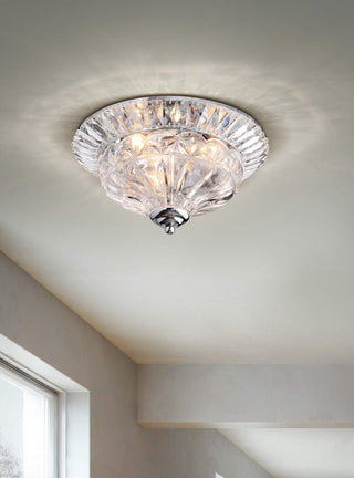April 3-light Crystal Flush Mount Chandelier