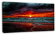 Red Sunset over Blue Waters, Seascape Canvas Art Print, 32"x16"