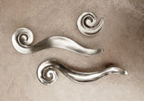 Long Spiral Pull, Antique Bronze, Right