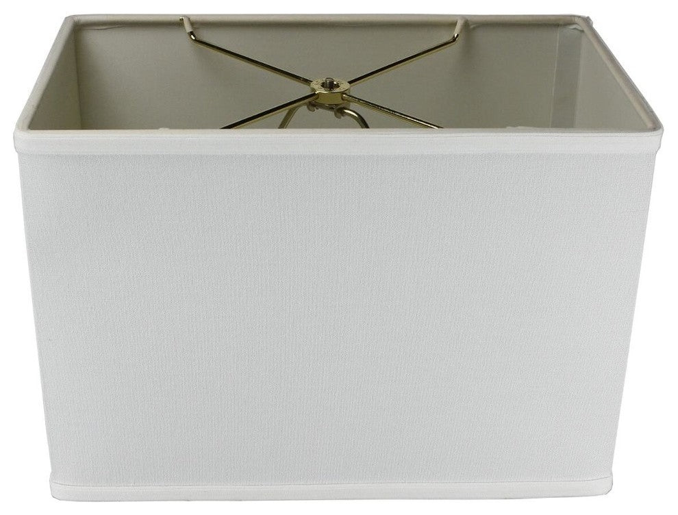 Rectangular Drum Lampshade (8x14) (8x14) x 10 Bavarian Fabric, White
