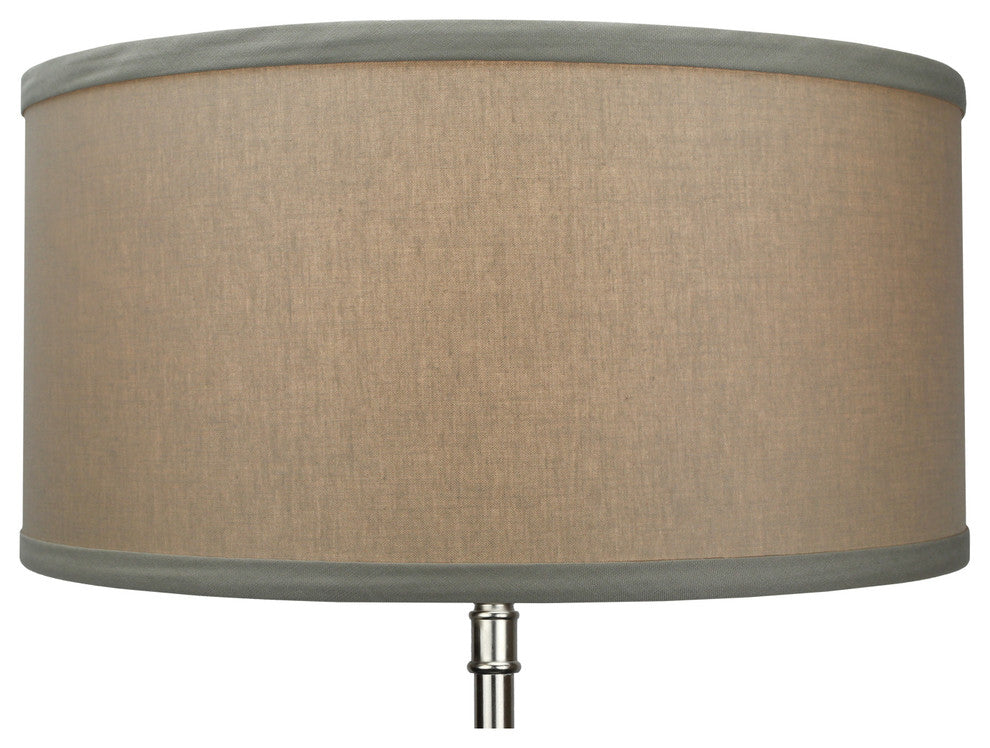 Fenchel Shades, 14"x14"x7" Spider Attachment Drum Lamp Shade, Linen