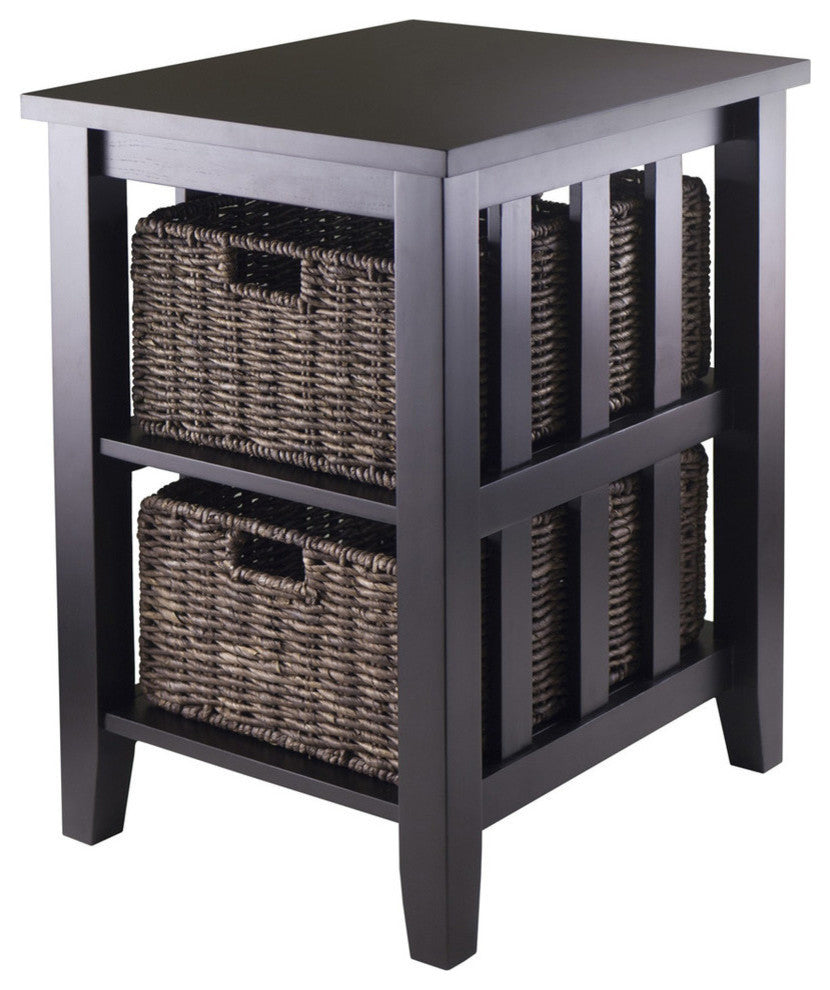 Morris Side Table With 2 Foldable Baskets