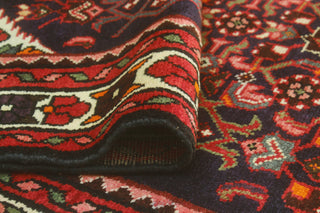 Fine Vintage Distressed Mounia Navy/Rust Runner, 3'8 x 9'11