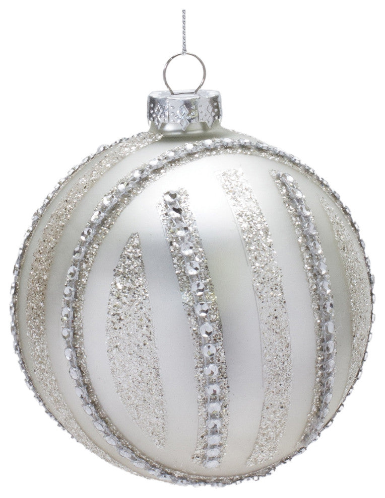 Jeweled Glass Ball Ornament, Set of 6