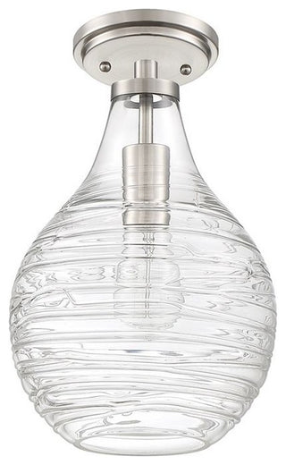 Genie 1-Light Semi-Flush Mount, Brushed Nickel