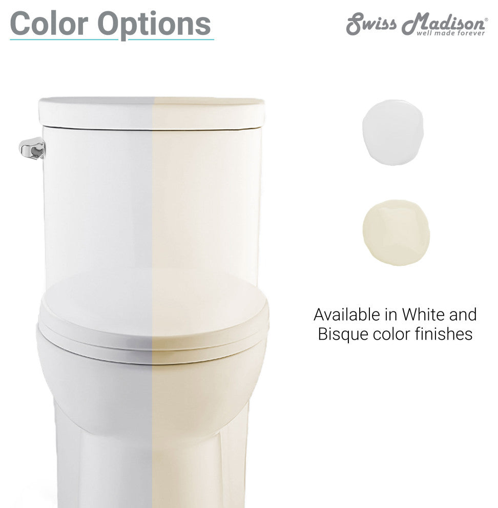 Sublime One Piece Elongated Toilet, Bisque, Single Flush
