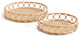 Ninette Rattan Round Trays, Set of 2