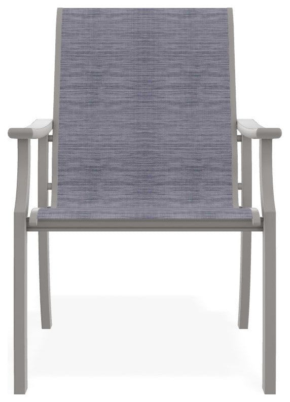 St. Catherine Sling Outdoor Armchair, Brooks/Warm Gray