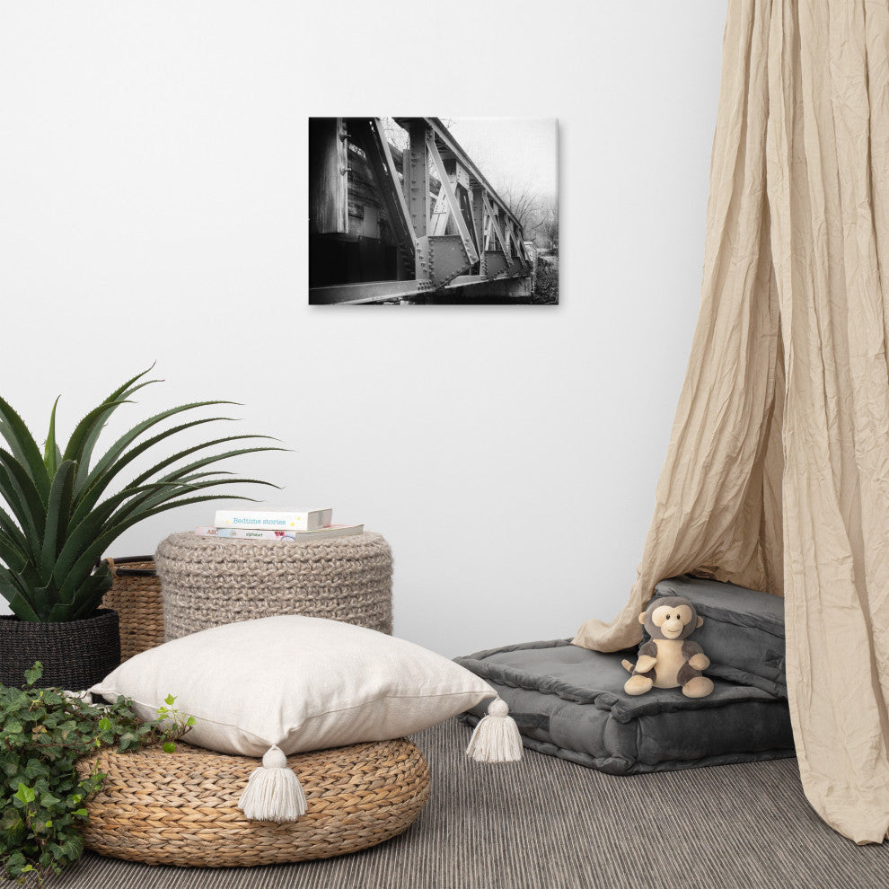 White Clay Creek Bridge Landscape Photo Canvas Wall Art Print, 18" X 24"