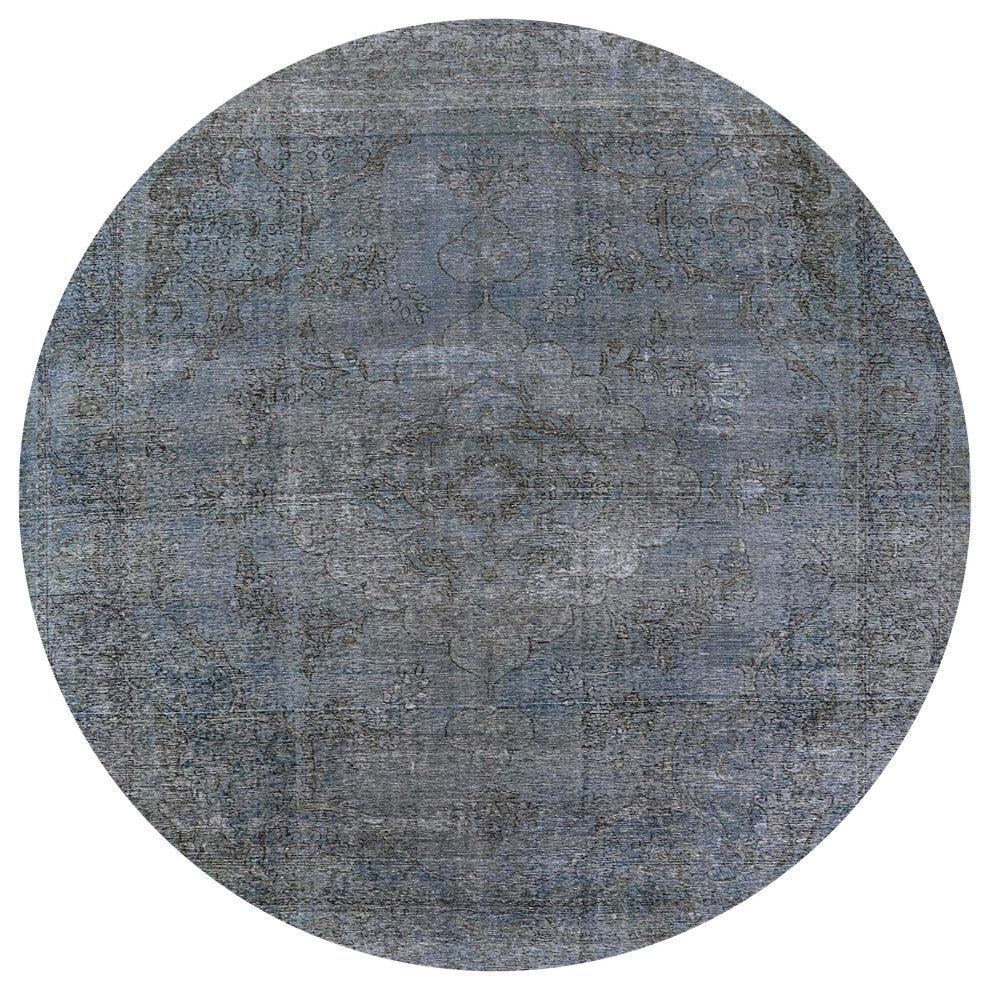Ahgly Company Indoor Round Mid-Century Modern Area Rugs, 7' Round