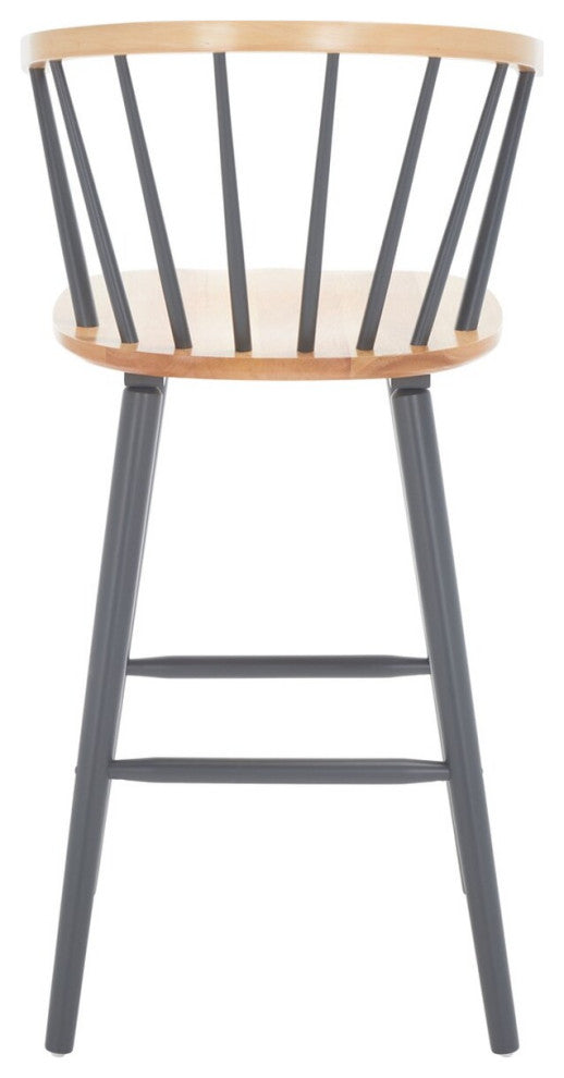 Safavieh Blanchard Bar Stool, Natural/Grey