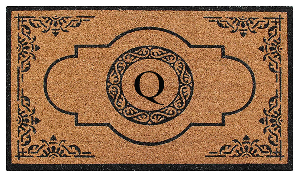 Abrilina Heavy Weight Outdoor Entryway Monogrammed Double Doormat 36"X72", Q