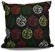 Decorative Holiday Pillow Geometric Print, Black, 18"x18"