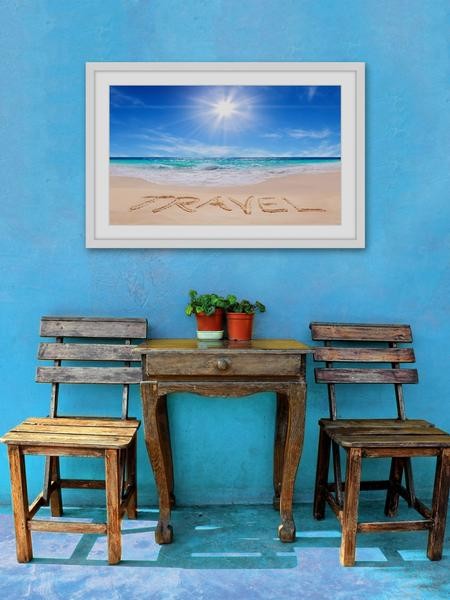 "Travel in the Sand" Framed Painting Print, 18"x12"