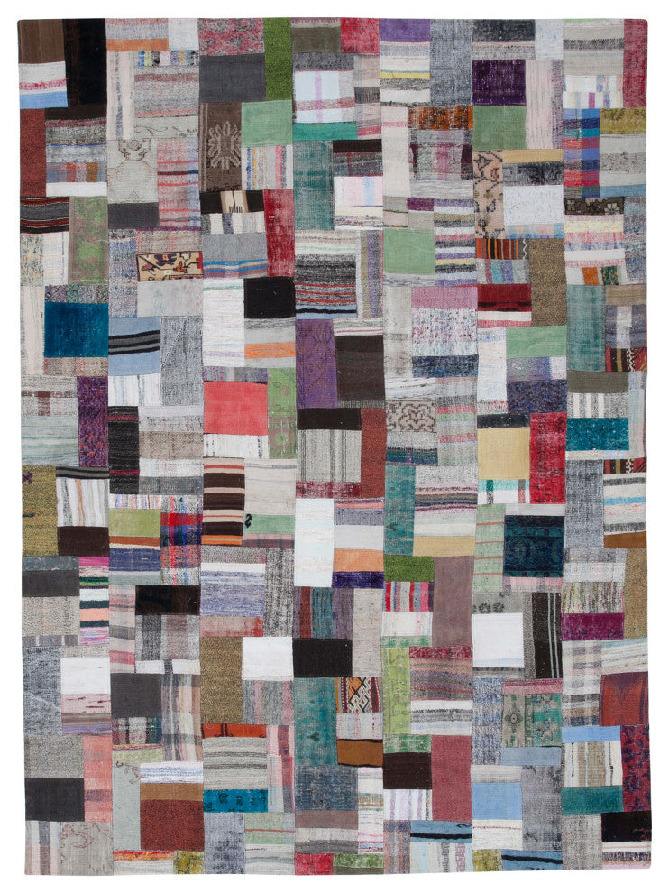 Rug N Carpet - Handmade Turkish 8' 5'' x 11' 6'' Vintage Patchwork Kilim Rug
