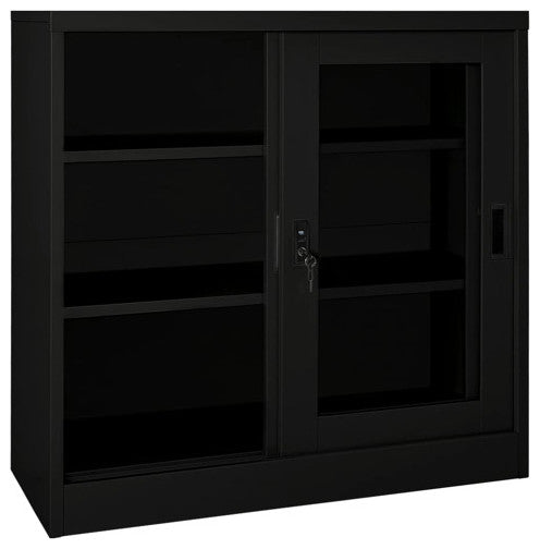 vidaXL Storage Cabinet Buffet Cabinet Sideboard Accent Cabinet Black Steel