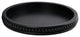 Farmhouse Decorative Round Wood Tray with Hobnail Edge, Black