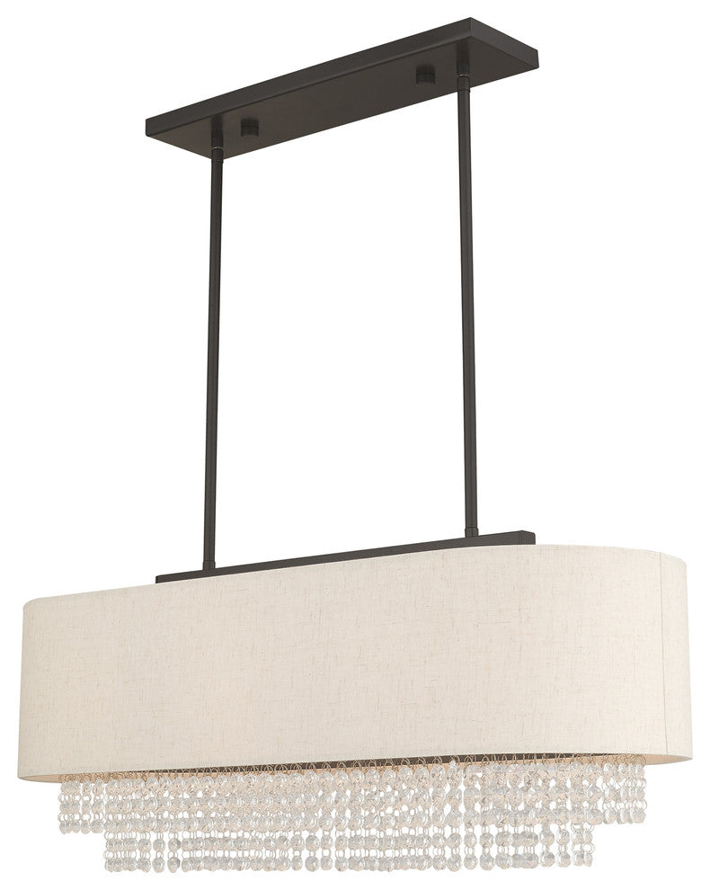 Livex Lighting English Bronze 3-Light Linear Chandelier