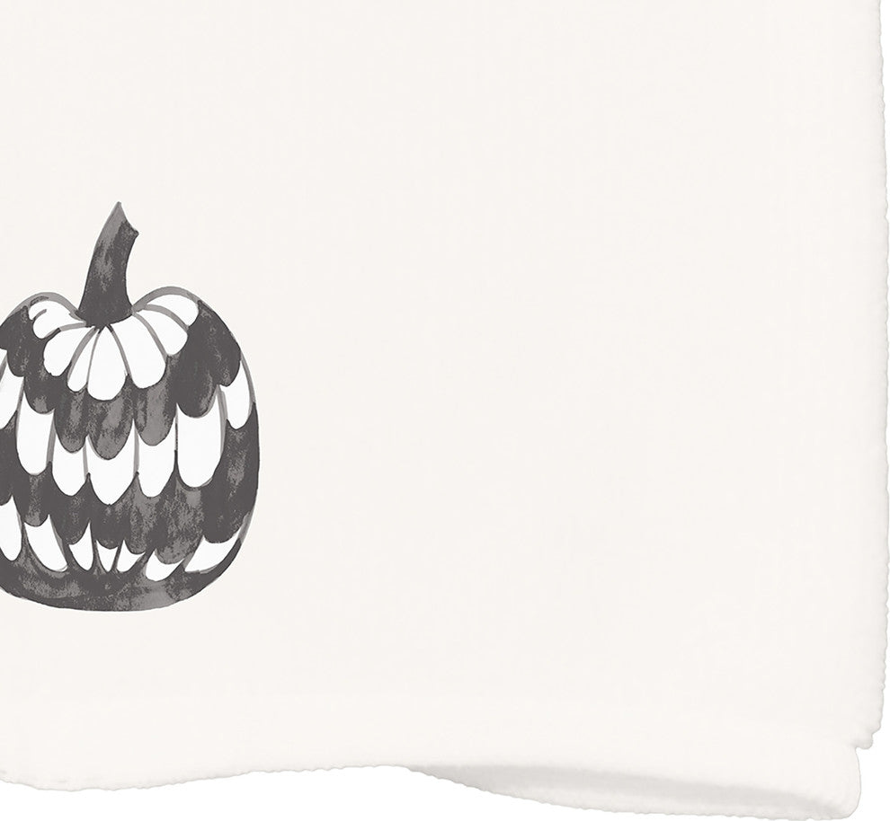 Pumpkin Single 18"x30" Cream Halloween Hand Towel