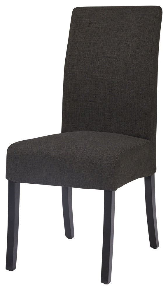 Valencia Dining Side Chair, Charcoal, Fabric