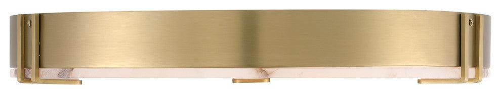 Noga, Flush Mount , 22", Gold, Alabaster