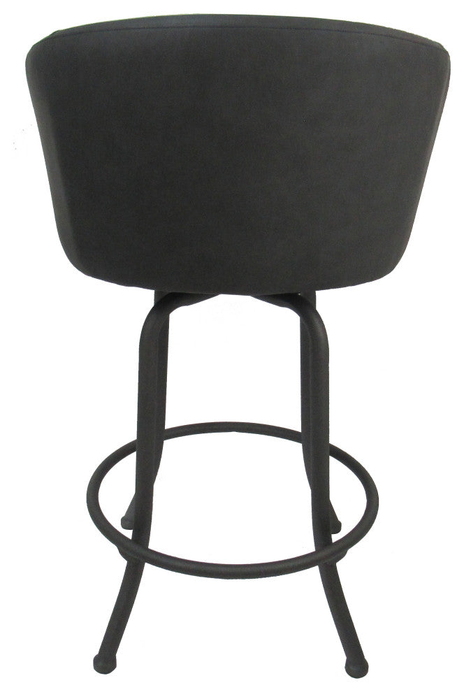 Swivel Counter Metal Pub Set - Joey Stools 26" or 30", Moonstone - Grey, 30", Crackle