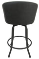 Swivel Counter Metal Pub Set - Joey Stools 26" or 30", Moonstone - Grey, 30", Crackle