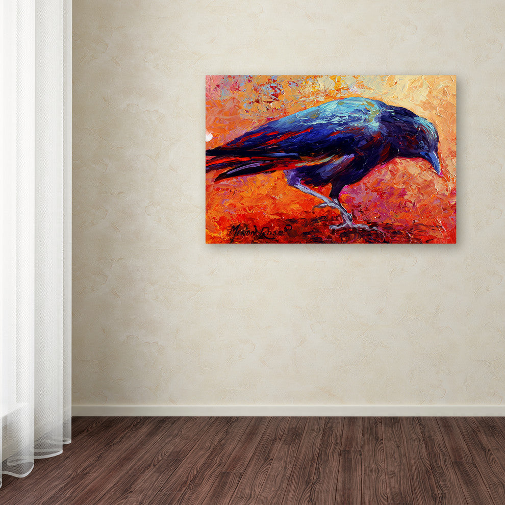 Marion Rose 'Crow 12' Canvas Art, 19 x 12