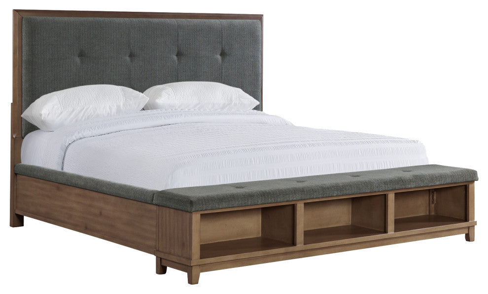 Picket House Jaxon King Storage 5 Piece Bedroom Set, Gray