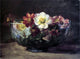 John La Farge Study of Autumn Flowers in Persian Glass Bowl Wall Decal