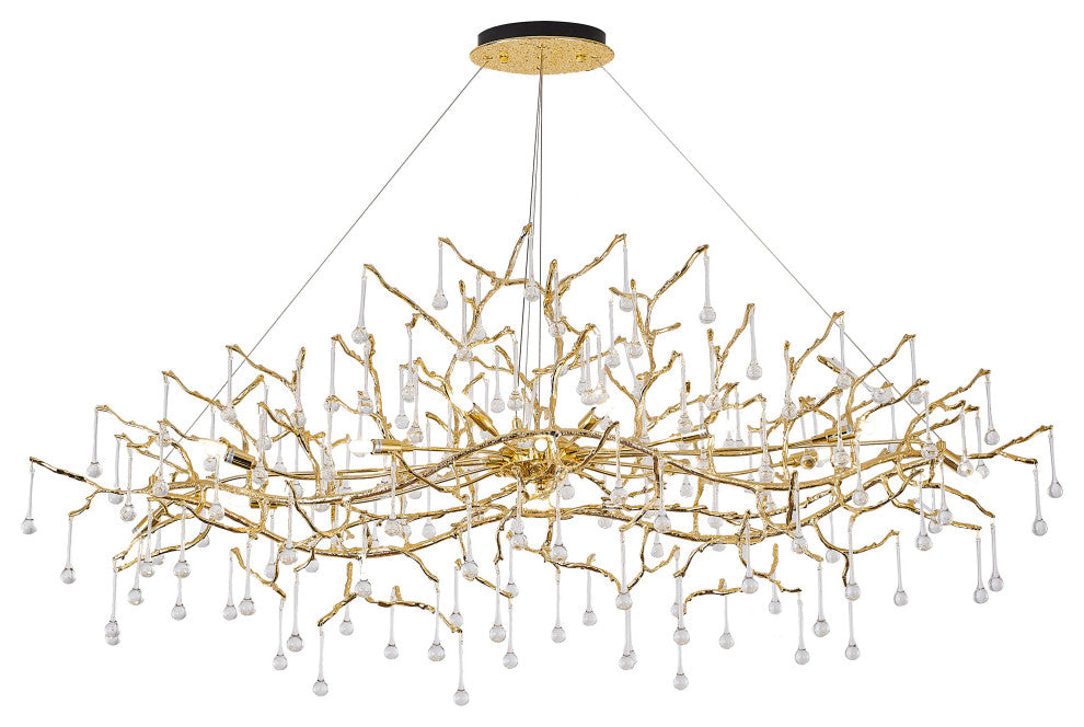 Bethel International CN18C55G 14 Light Chandelier, Solid Brass