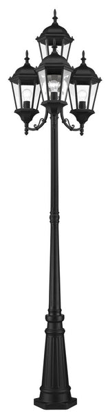 Textured Black Traditional, Historical, Outdoor Post Light