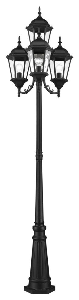Textured Black Traditional, Historical, Outdoor Post Light